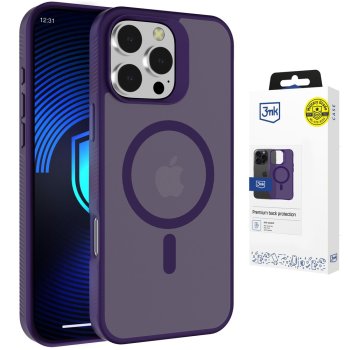 3mk Smoke MagCase iPhone 16 Pro Max vāciņš – violets-puscaurspīdīgs | Phone Case Cover
