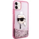 Чехол Karl Lagerfeld Glitter Karl Head для iPhone 11 / XR, розовый