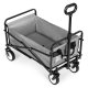 Saliekamais dārza un pludmales transporta ratiņš MultiGarden 48x90 cm, pelēks