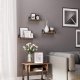 Floating Shelves Set of 3, Industrial Wall Shelves for Living Room Bedroom, Rustic Brown