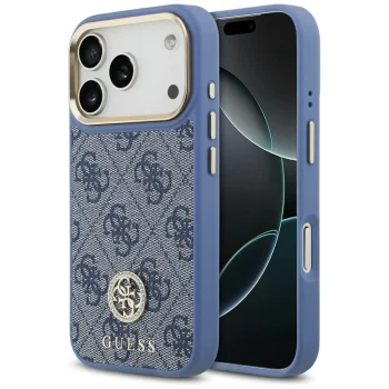 Guess 4G Strass Logo MagSafe vāciņš iPhone 17 Pro - Zils | Phone Case Cover Blue
