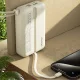 Dudao K14+ Power Bank 20000mAh, 22.5W with Built-in USB-C / Lightning Cables, White