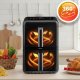 Karstā gaisa friteris ar diviem groziem 11.6 L Berdsen 3000W Bd-663