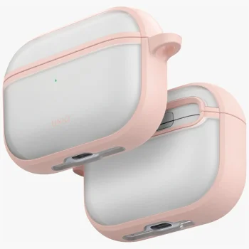 Uniq Veren aizsargmaciņš AirPods Pro 3 austiņām ar karabīni, rozā