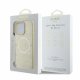 Чехол Guess Saffiano Peony Classic Logo MagSafe для iPhone 16 Pro, Золотистый