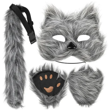 Костюм кошки, лисы и волка Glimz, 4 предмета, серый