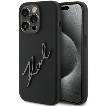 Чехол Karl Lagerfeld Silicone Karl Script для iPhone 15 Pro, Черный
