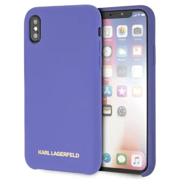 Чехол Karl Lagerfeld Silicone для iPhone X / Xs, Фиолетовый