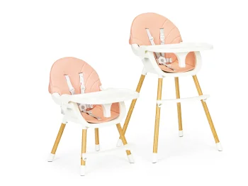 Ecotoys HA-004 PINK 2-in-1 bērnu barošanas krēsliņš, rozā