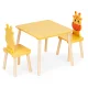 Набор детской мебели Ecotoys 6162: стол и 2 стула, жираф