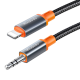 Mcdodo CA-0780 Audio Cable iPhone Apple Lightning to Mini Jack AUX 3,5mm, 1.2m, Black | Audio Vads Pāreja...