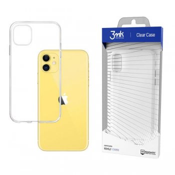 Apple Iphone 11 6.1'' 3MK Clear Case Cover, Transparent | Caurspīdīgs Silikona Vāciņš Maciņš Apvalks Bampers