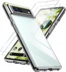 Pixel 6 TPU Cover Phone Case Cover + Tempered Glass Screen Protector 2pcs., Transparent | Telefona Aizsargstikls 2 gab. + Vāciņš Maciņš Apvalks