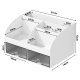 Desk Organizer with Drawers, White