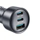 Auto lādētājs Joyroom JR-CCN19 65W 2x USB-C + USB-A, tumši pelēks