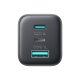 Sienas lādētājs Joyroom JR-TO1 GaN 45W USB-C USB-A Melns