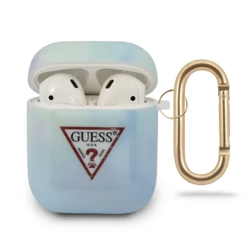 Guess AirPods 1 / 2 чехол Tie & Dye Collection, синий
