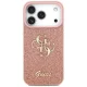 Guess iPhone 17 Pro Case Fixed Glitter Big 4G, Pink
