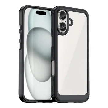 Чехол Outer Space Case с гелевой рамкой для iPhone 16, черный