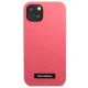 Чехол Karl Lagerfeld Silicone Plaque для iPhone 13 mini, фуксия