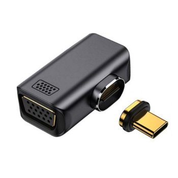 Extra Digital Magnetic USB Type-C to VGA Adapter, 1080P, Black