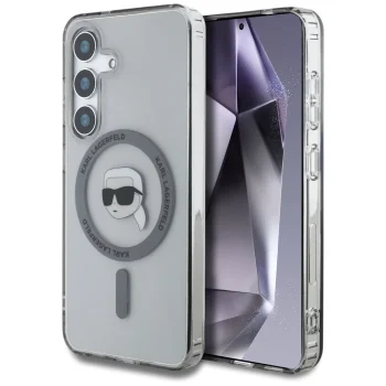 Karl Lagerfeld Button Karl Head MagSafe vāciņš Samsung Galaxy S25, melns