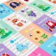 Double-sided Foldable Foam Play Mat Pad Rug for Kids, Words/Giraffe, 198x179cm