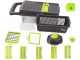 Multifunctional Vegetable and Fruit Slicer with Container, Green/Black