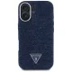 Guess Denim Triangle Logo MagSafe vāciņš iPhone 16 telefonam, zils