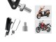 Aluminum Motorcycle Mirrors with M10 Mount and M8 Adapter, 2 pcs, Black