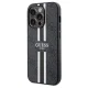 Guess iPhone 15 Pro Max vāciņš 4G Printed Stripes MagSafe, melns