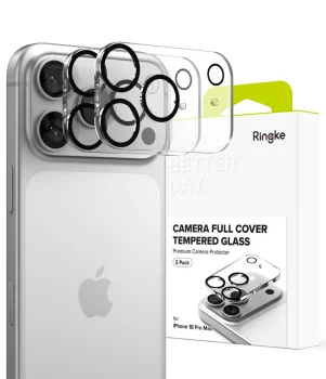 Kameras aizsargstikls Ringke Camera Full Cover iPhone 18 Pro Max, 2 gab., melns
