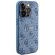 Apple iPhone 14 Pro Max 6.7\'\' Guess 4G Collection Leather Metal Logo MagSafe Case Cover, Blue