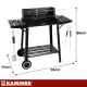 Kaminer 00027320 Садовый угольный гриль с вертелом, 93x41x86 см, черный