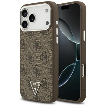 Guess 4G Triangle Logo MagSafe vāciņš iPhone 17 Pro Max telefonam – brūns | Phone Case Cover