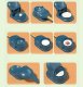 Plastic Dumpling Mold with Dough Press, 20 cm, Blue