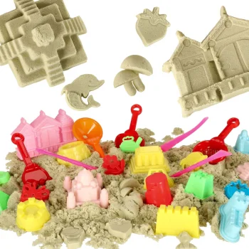 Sand Toy Set with Molds and Shovel, 28 Pieces