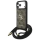 Guess 4G Lielā Logo Siksniņas Crossbody Maciņš priekš iPhone 17 Pro Max - Brūns | Big Cord Stap Phone Case Cover...