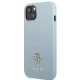 Чехол Guess Saffiano 4G Small Metal Logo для iPhone 13 - Синий