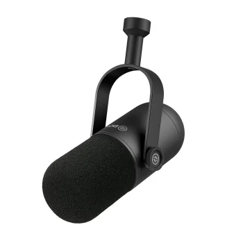 Dinamiskais mikrofons BOYA BY-DM500 XLR podkāstiem, melns