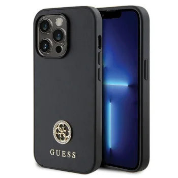 Чехол Guess Strass Metal Logo для iPhone 14 Pro Max 6.7" - Черный