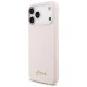 Чехол Guess для iPhone 17 Pro Max Silicone Script Metal Logo MagSafe, розовый