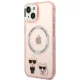 Чехол Karl Lagerfeld Karl & Choupette Aluminum MagSafe для iPhone 14 Plus, розовый