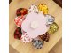 Rotating Snack Organizer Box with Phone Holder, 2-in-1 Candy Dish & Nut Serving Tray, Pink