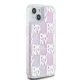 Чехол DKNY для iPhone 15 / 14 / 13 Liquid Glitter Multilogo, розовый
