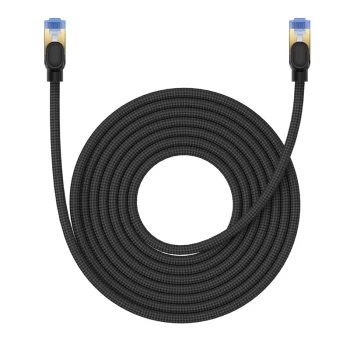 Baseus быстрый интернет-кабель RJ45 cat.7 10Gbps 8м плетеный черный
