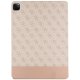 Guess iPad Pro 12.9\" Wallet Case 4G Stripe Allover, Pink