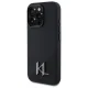 Karl Lagerfeld Silicone Shadow Metal Initial MagSafe vāciņš iPhone 16 Pro, melns