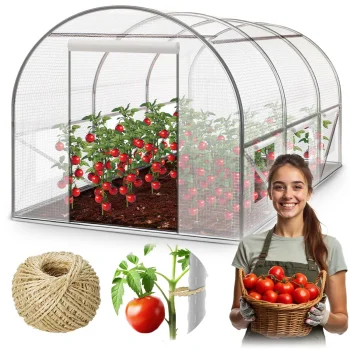 Садовая пленочная теплица Plonos 4971-B 2 x 3.5 м (7м2), белая