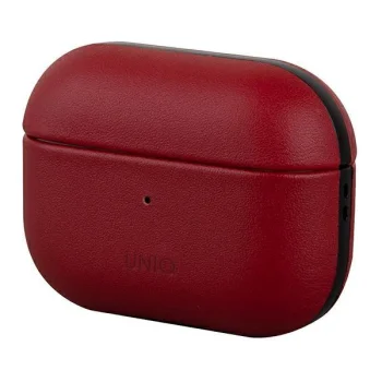Airpods Pro Uniq Etui Terra Genuine Leather Cover Case, Red | Чехол Книжка Кейс Обложка